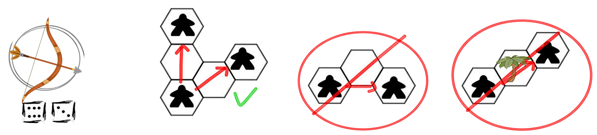 attacking a distant player with a bow